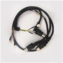 UL2464 18#2C+26#4C大DIN 6PIN公PH2.0 4P HSG+110公母端子